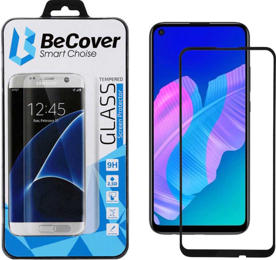 

Защитное стекло BeCover для Huawei P40 Lite E/Y7p Black