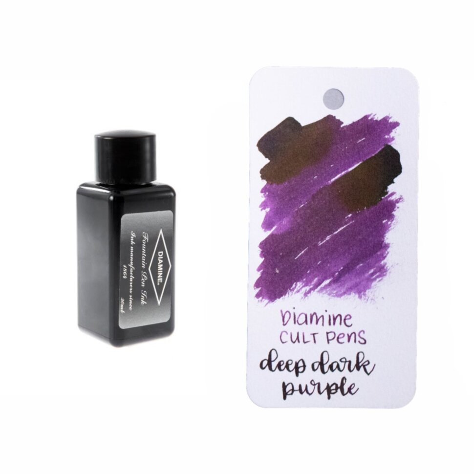 

Чернила для перьевых ручек насыщенных оттенков Diamine Ink 30 Deep Dark 30мл Deep Dark Purple Темно-фиолетовый