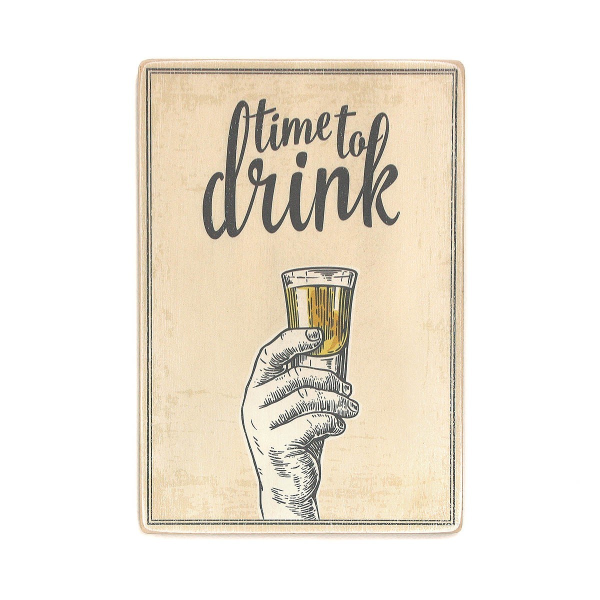 

Деревянный постер Wood Posters "Time to drink" (A1 формат, фанера)
