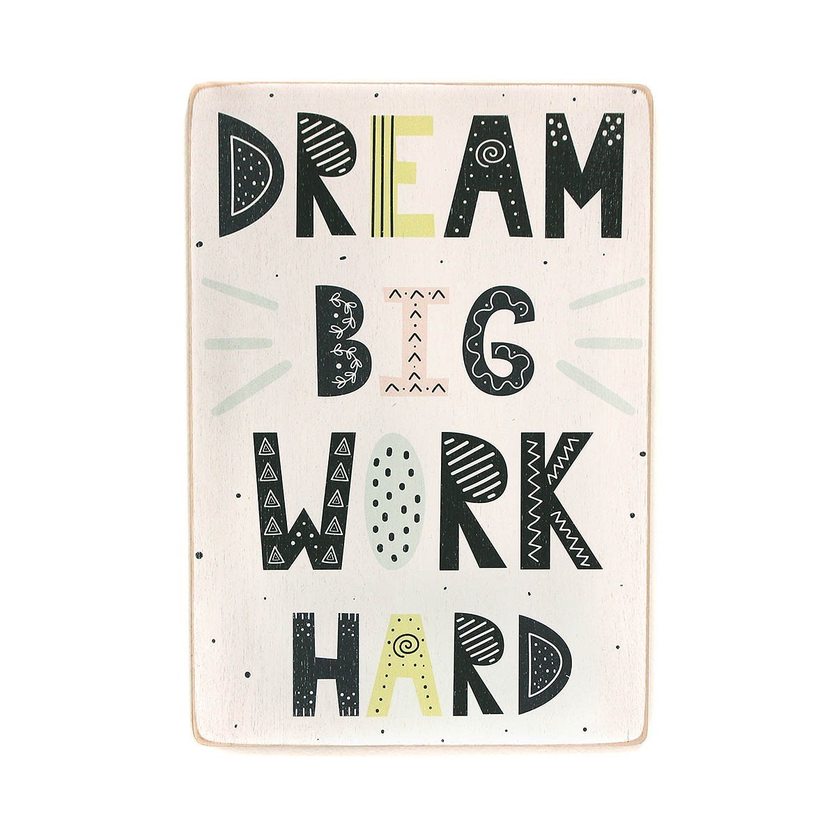 

Деревянный постер Wood Posters "Dream big work hard" (A3 формат, фанера)