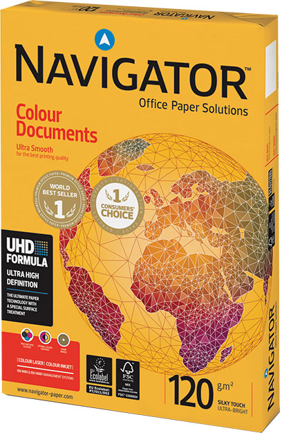 

Бумага офисная Navigator Colour Documents A4 120 г/м2 класс A 250 листов Белая (5602024104891)