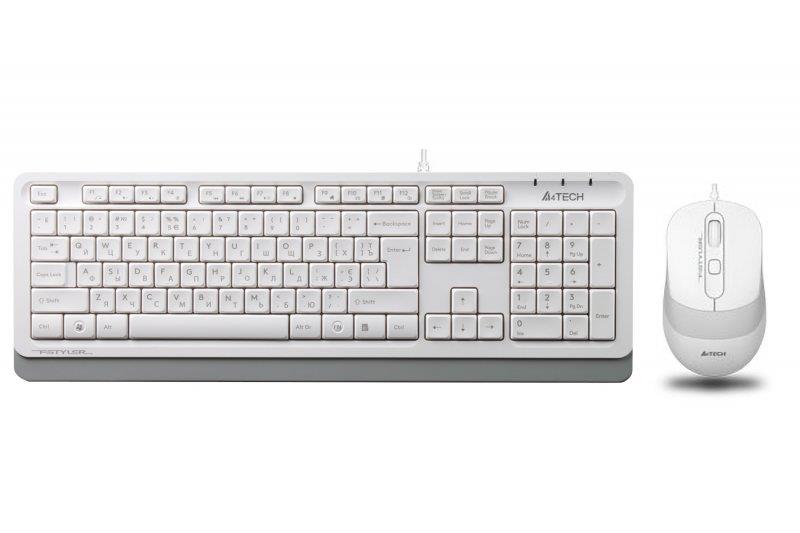 

Комплект клавиатура + мышь A4Tech F1010 White USB