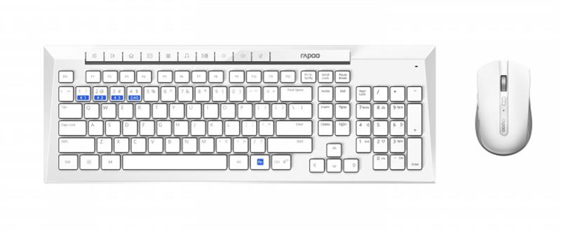 

Комплект клавиатура + мышь Wireless Rapoo 8200M White