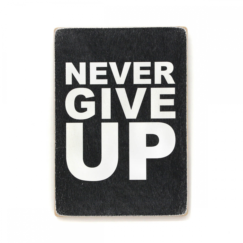 

Деревянный постер Юмор и цитаты Never give up А1