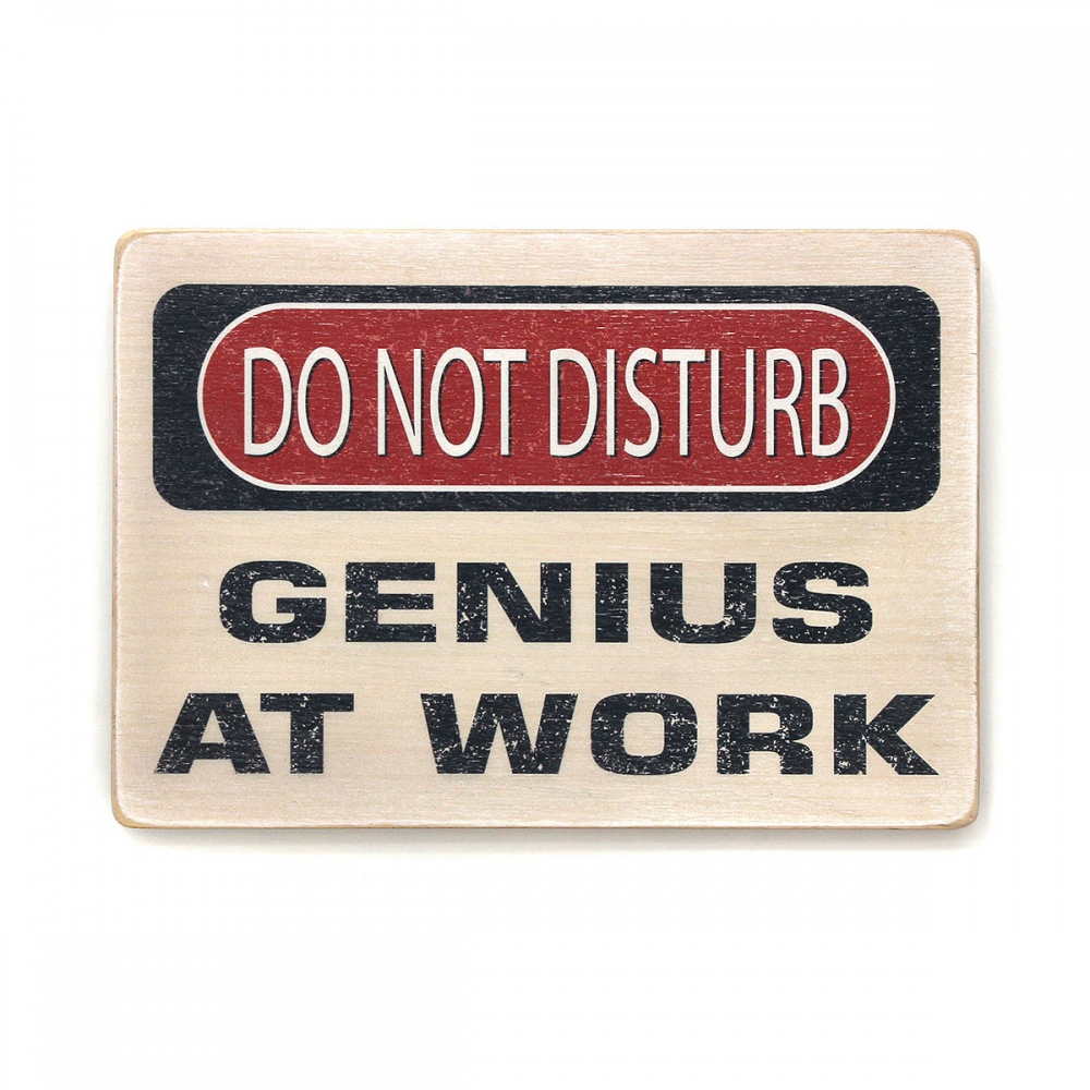 

Деревянный постер Юмор и цитаты Do not disturb. Genius at work А2