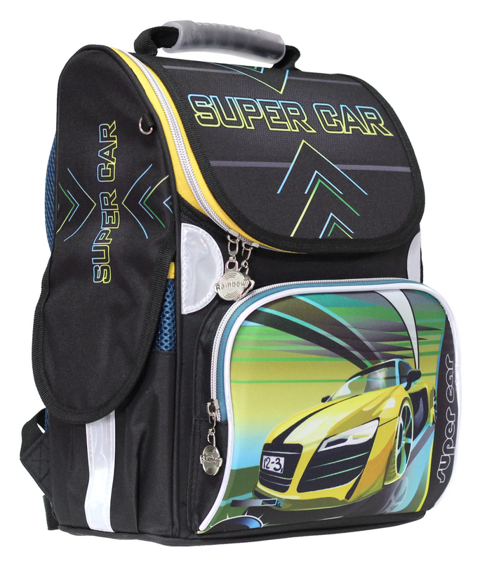 

Ранець "RAINBOW" /9-512/ "Super Car" 2 від., 34*26*13см (1/6)