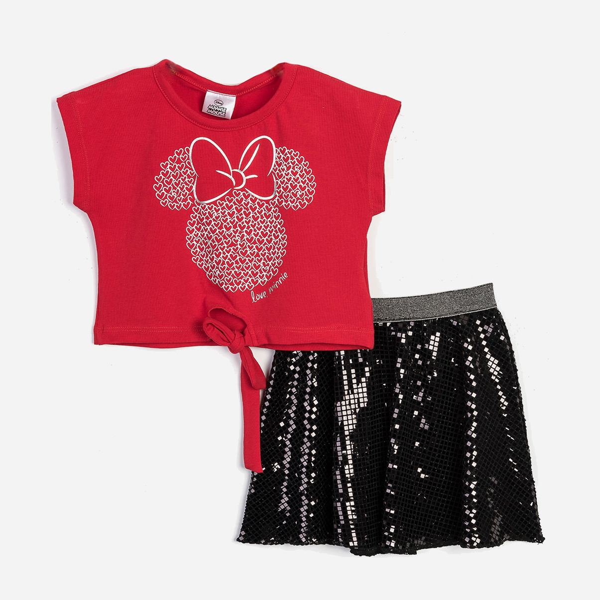 

Костюм (футболка + юбка) Disney Minnie Mouse MN15538 116 см Красный с черным (8691109811622)