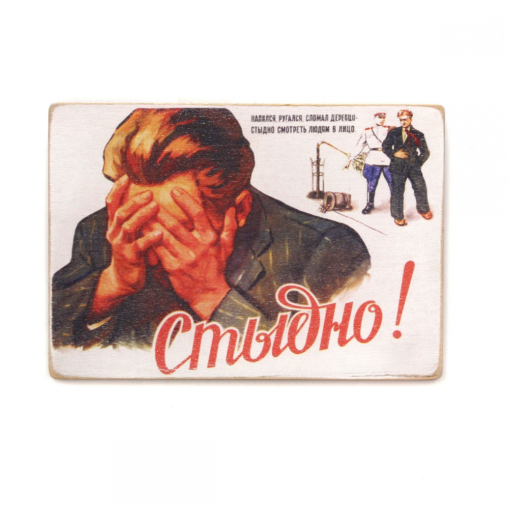 

Деревянный постер Юмор и цитаты Стыдно! А1