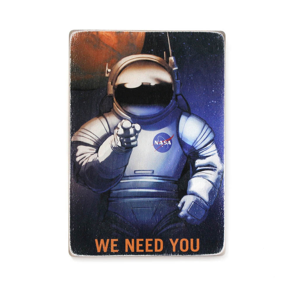 

Деревянный постер Юмор и цитаты NASA needs you А1