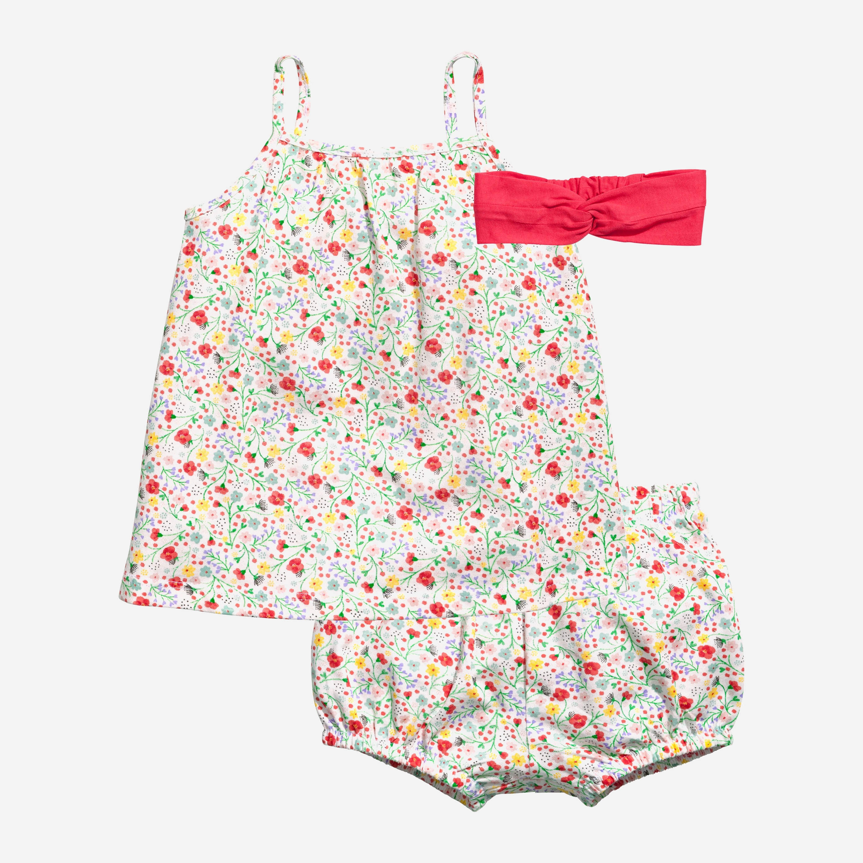 

Комплект (топ + шорты + повязка) H&M 5hm03200220 68 см Белый