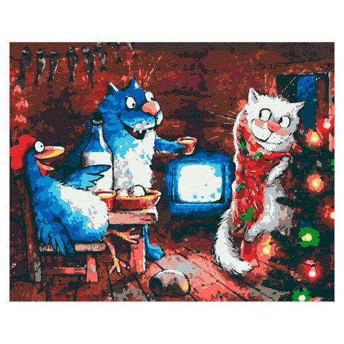 

Картина по номерам MIC Синие коты [RB-0314]