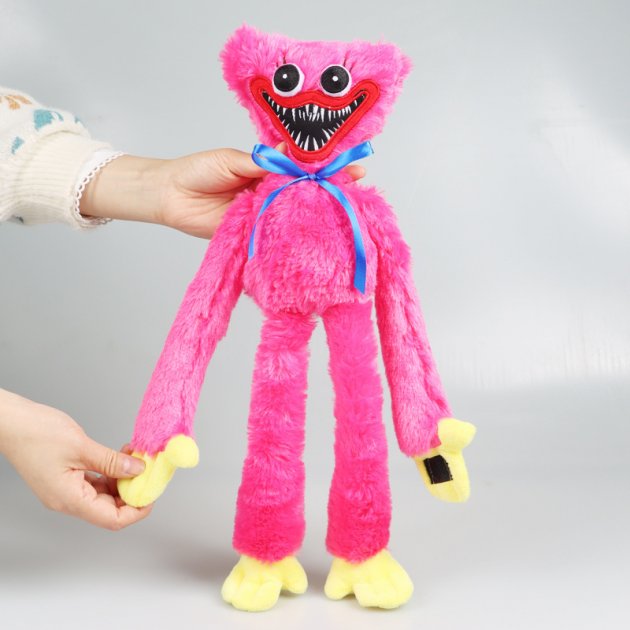 

Мягкая игрушка Хаги Ваги (Huggy Wuggy) с липучками на руках розовый