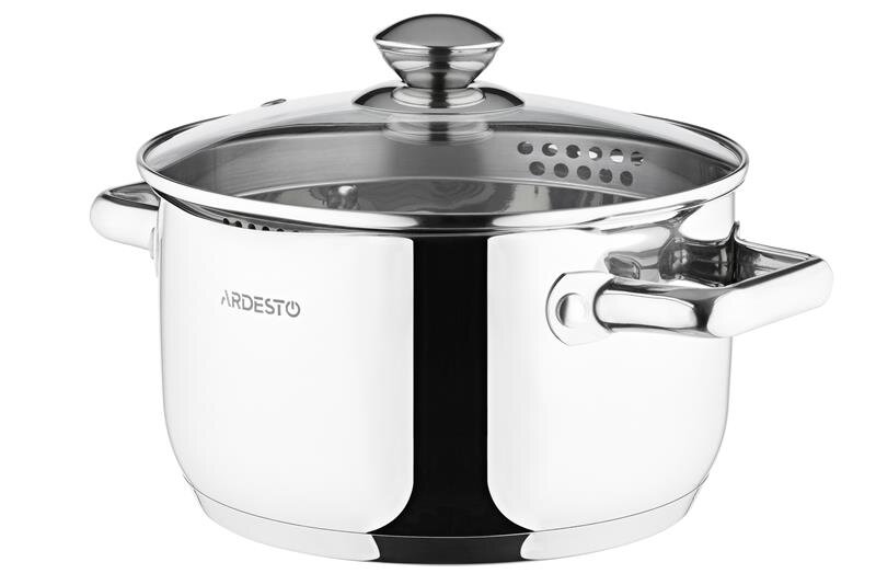 

Кастрюля Ardesto Gemini с носиком для слива, стекл. крышка, 3,6 л, нержавеющая сталь