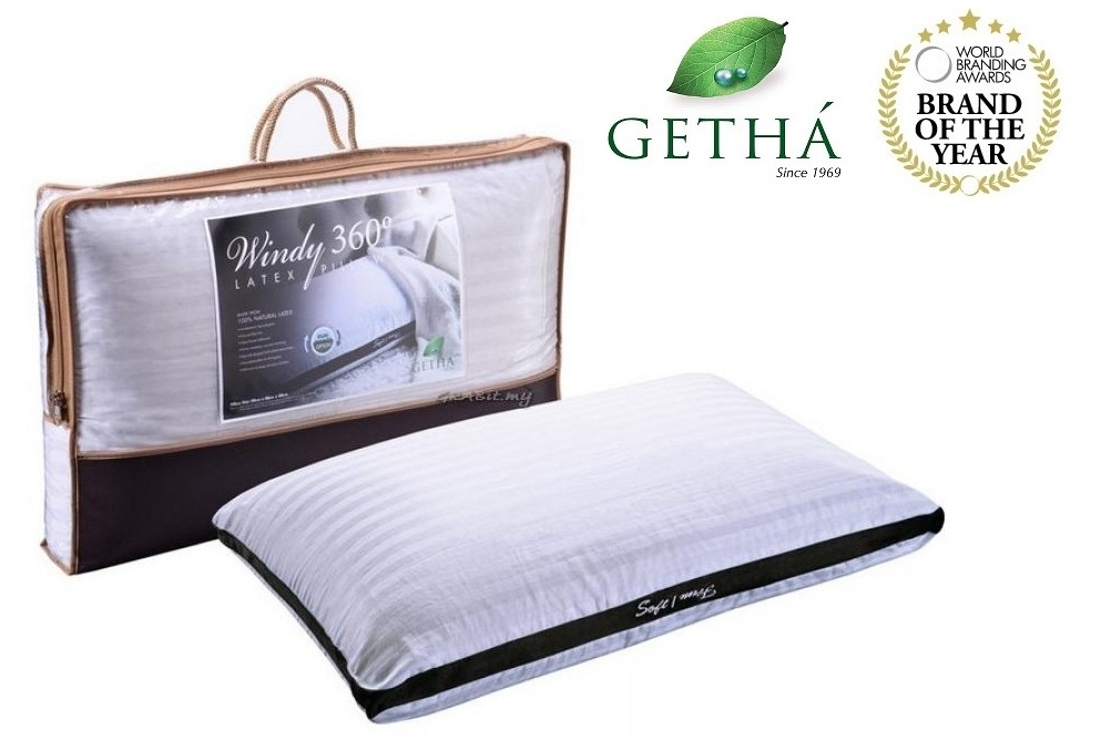 

Подушка классическая Getha Windy 360 из натурального латекса 65х38х15см