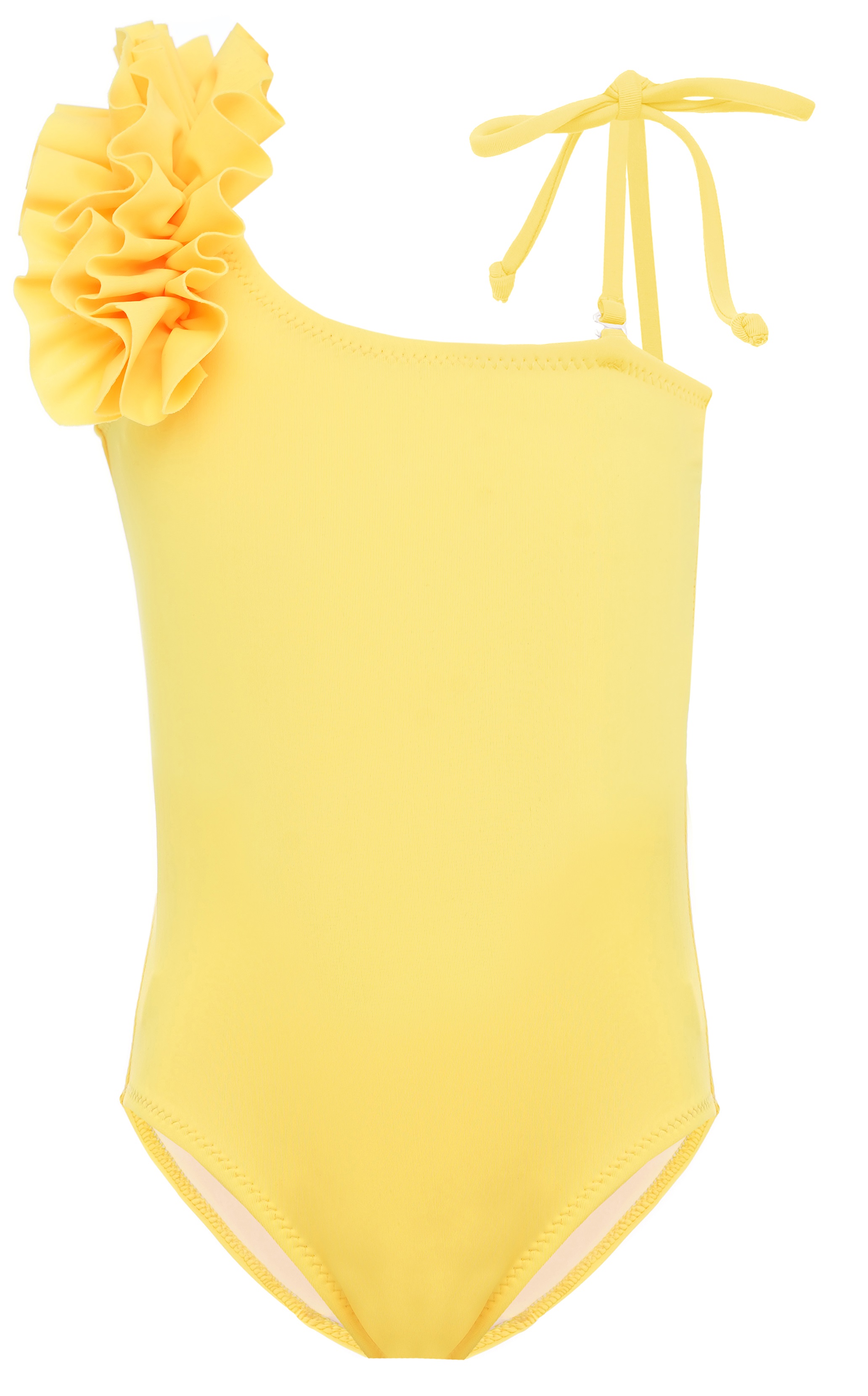 

Однотонный цельный купальник BabyLadySwim K2N003 72 см Жёлтый на одно плечо (K2N00372)