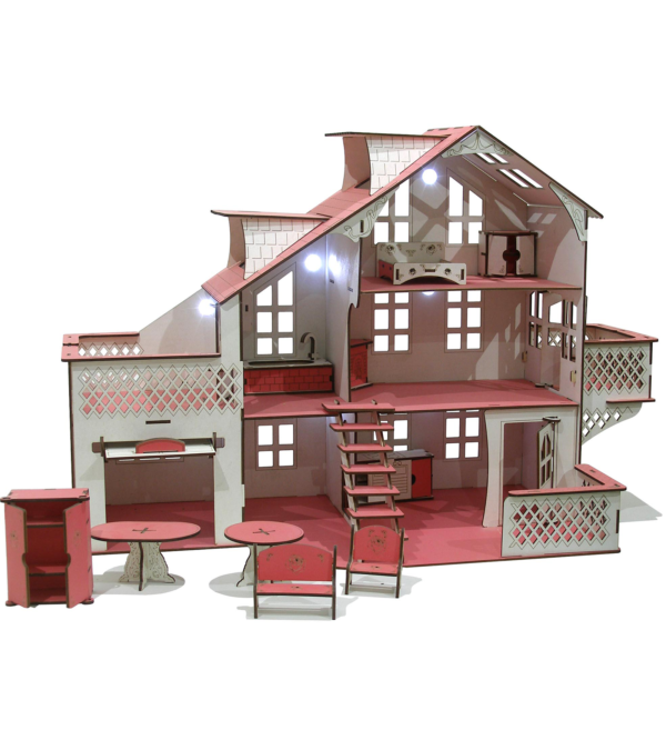 

Кукольный Дом - ComShop - с Гаражом и Подсветкой - 85х35х55 см