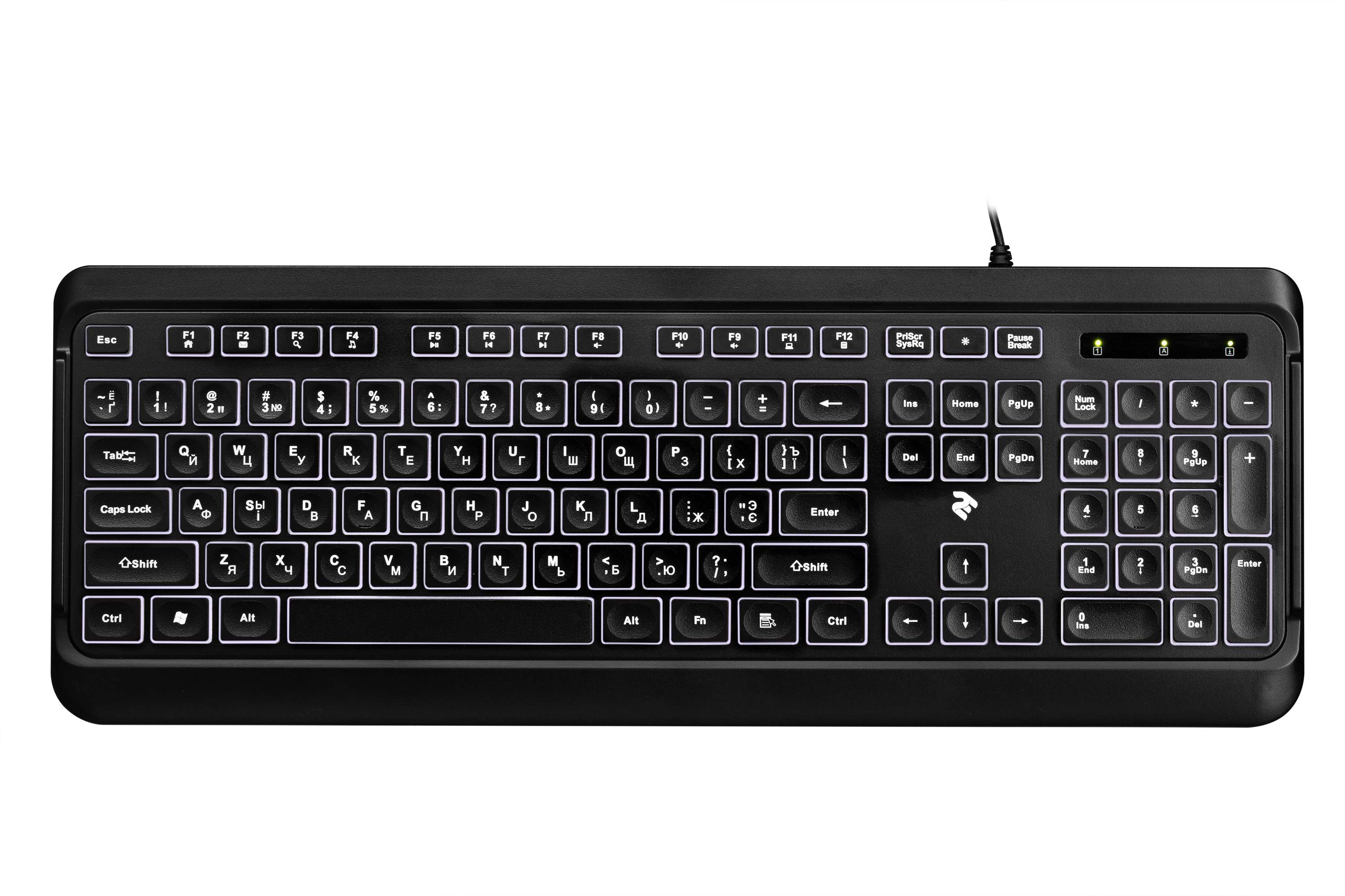 

Клавиатура 2E KS120 White backlight USB Black (2E-KS120UB)