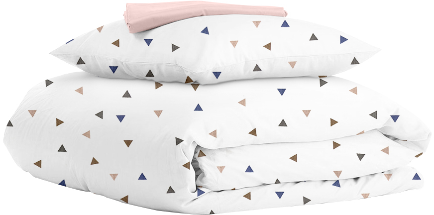 

Комплект семейного постельного белья Cosas на резинке Delta Color Rose 2x160x220 см