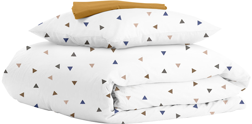 

Комплект семейного постельного белья Cosas Delta Color Mustard 2x160x220 см