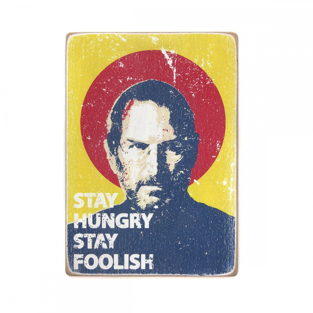 

Деревянный постер Люди Steve Jobs. Stay hungry А1