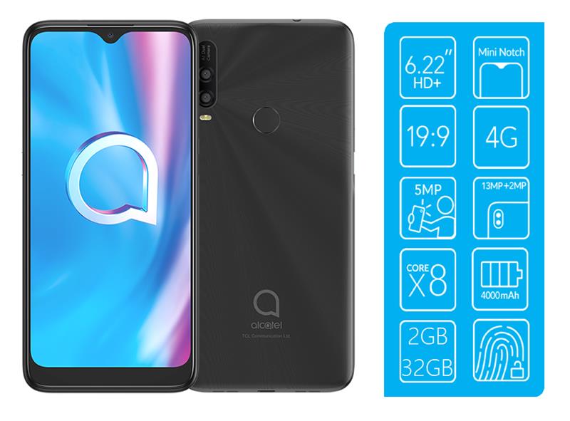 

Мобильный телефон Alcatel 1SE light 2/32GB Dual SIM Power Gray (4087U-2AALUA12)