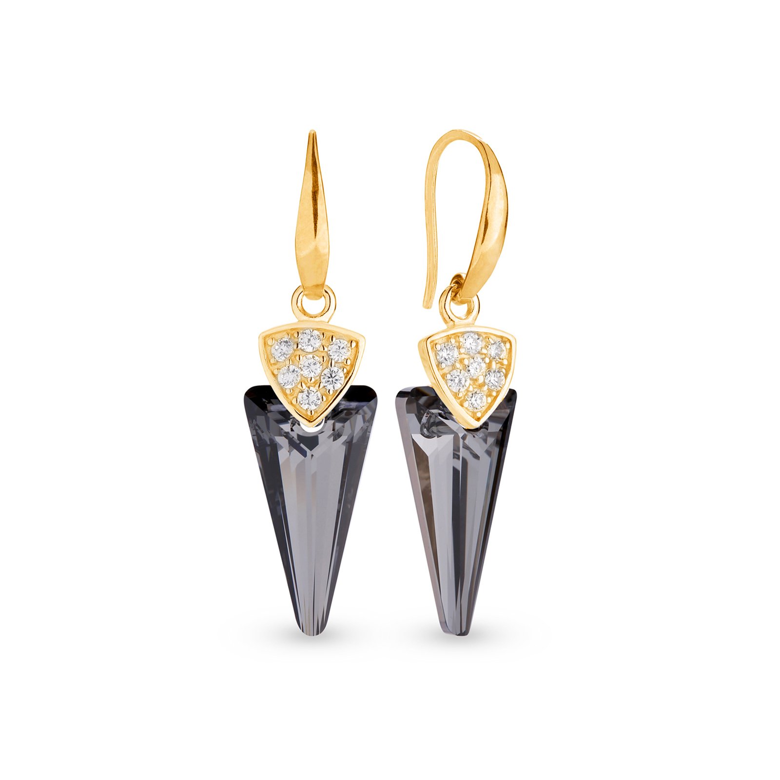 

Серебряные серьги SPARK Spike Gold со Swarovski модели KWG6480SN