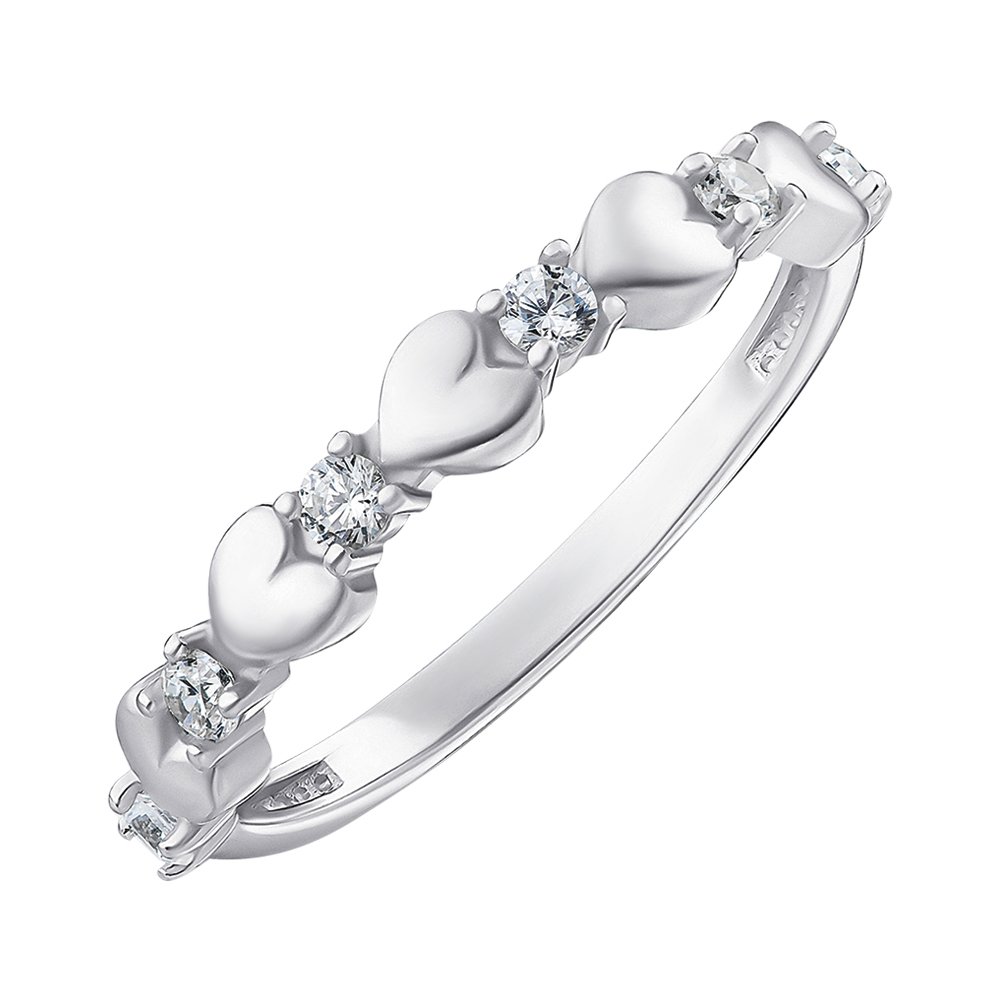 

Серебряное кольцо с фианитами 000150546 17.5 размера