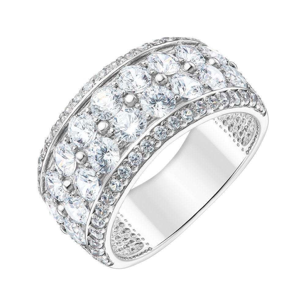 

Серебряное кольцо с фианитами 000149289 17.5 размера