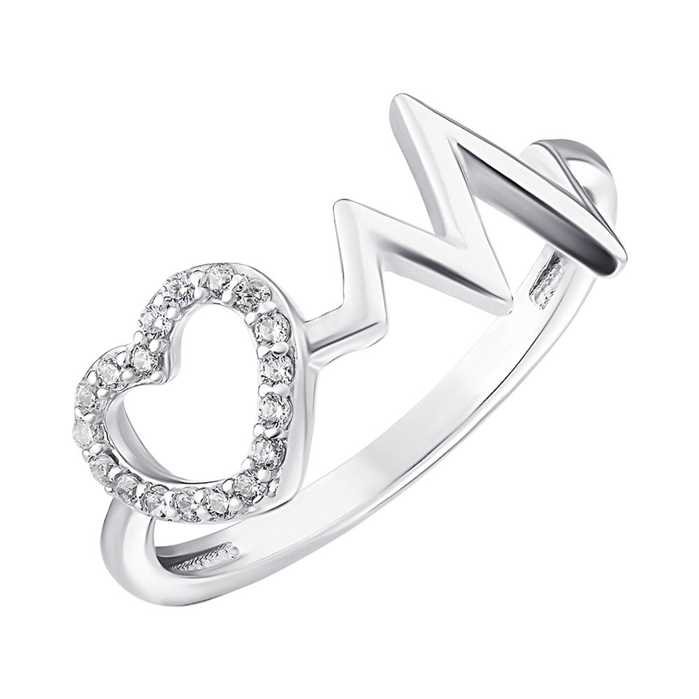 

Серебряное кольцо с фианитами 000148540 16 размера