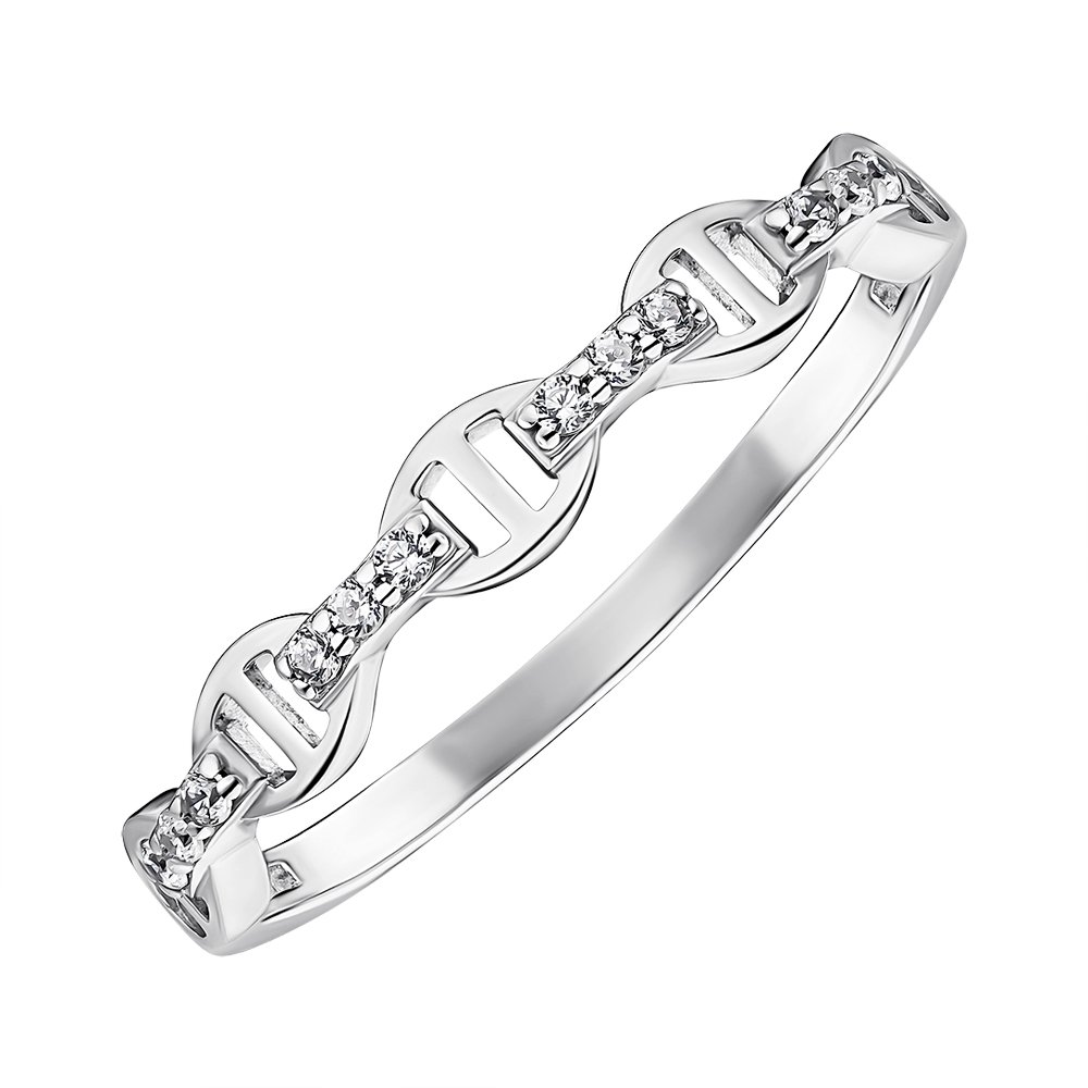 

Серебряное кольцо с фианитами 000148508 17 размера