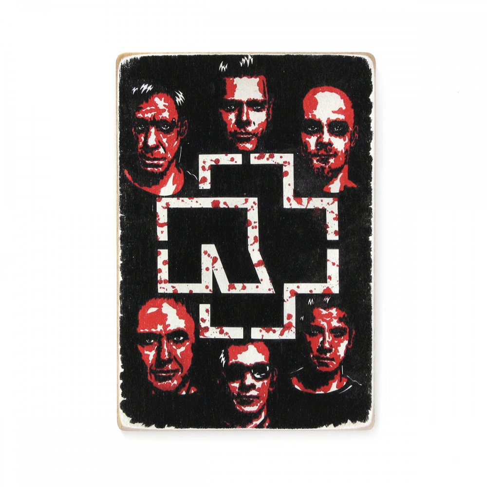 

Деревянный постер Музыка Rammstein. Раммштайн. Арт с логотипом А2
