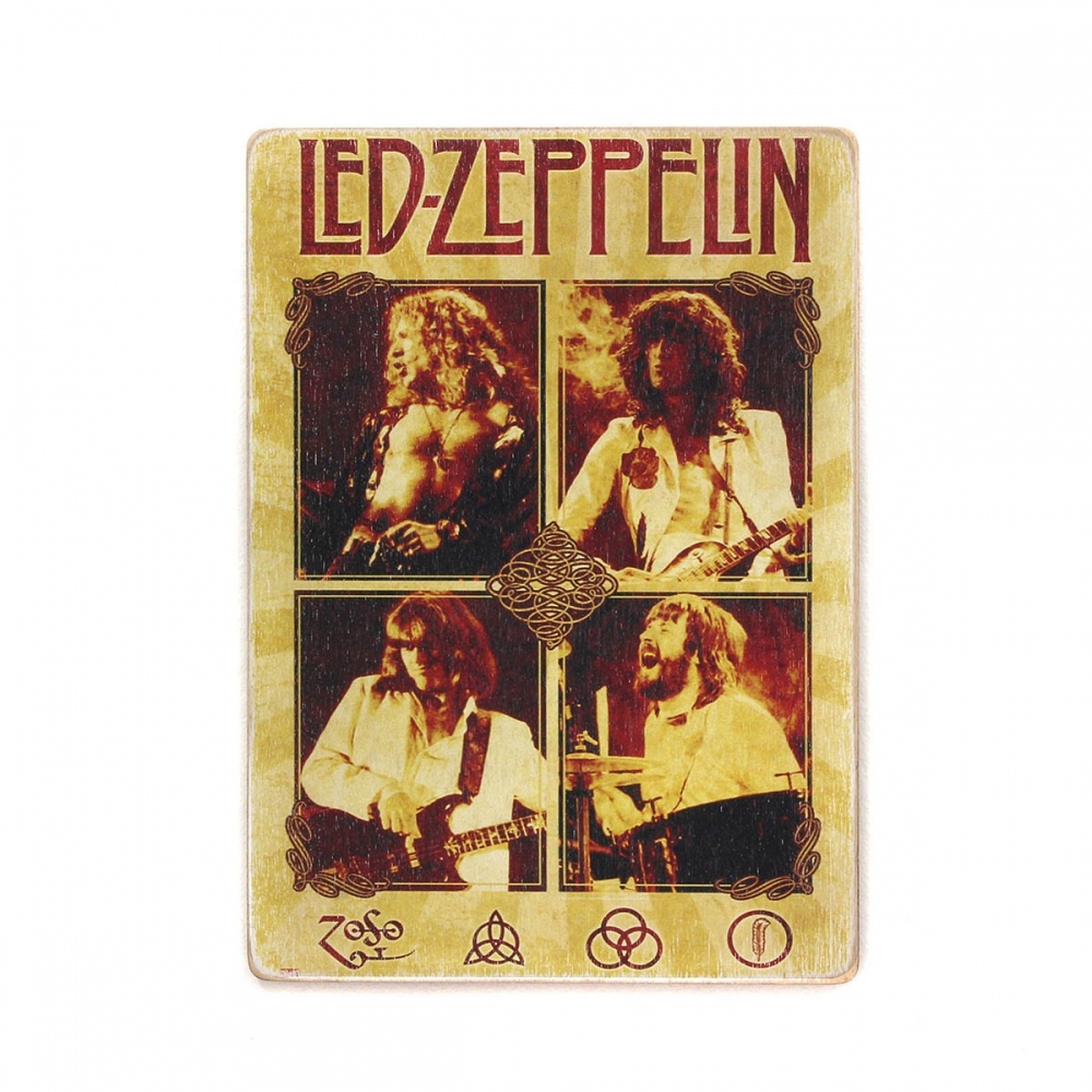 

Деревянный постер Музыка Led Zeppelin. Лед Зеппелин. Состав. Коллаж А1