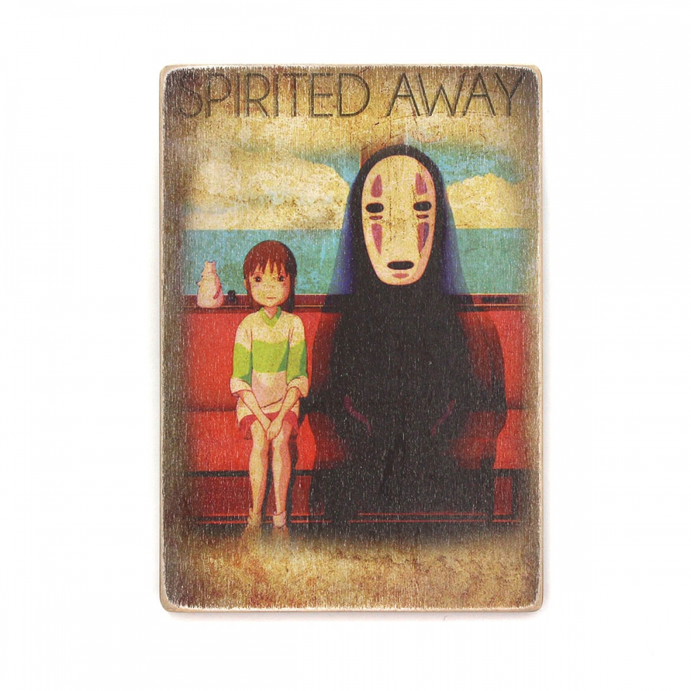 

Деревянный постер Мультфильмы Spirited Away. Унесенные призраками в поезде А2