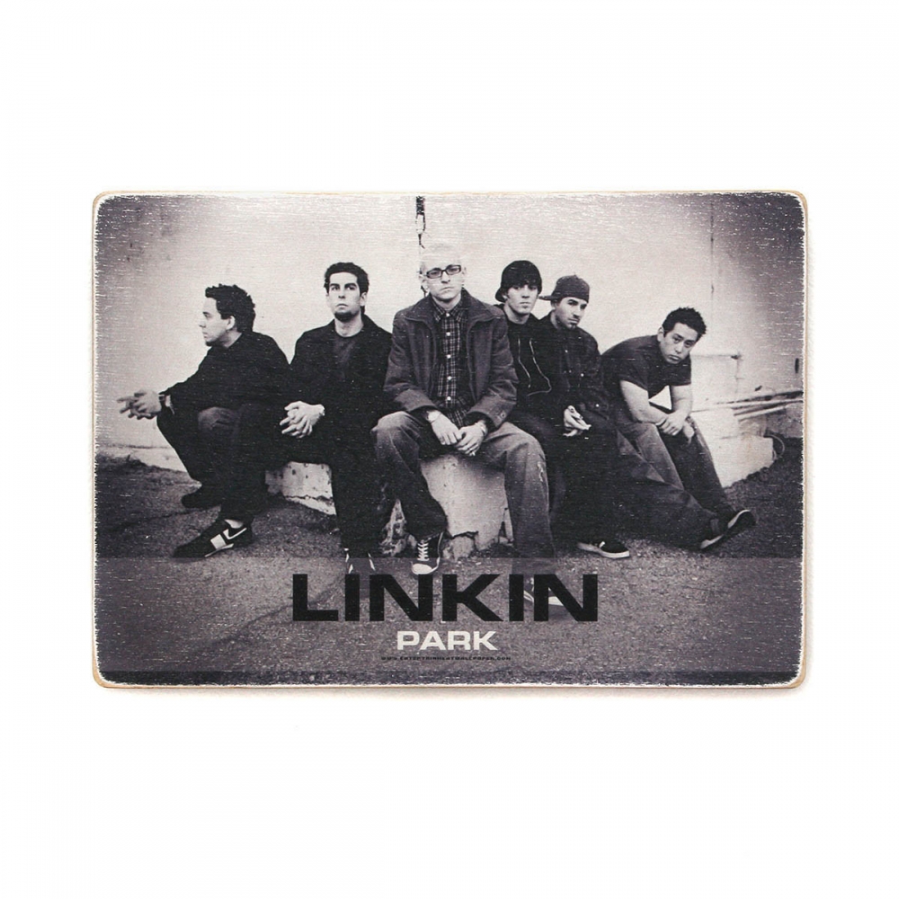 

Деревянный постер Музыка Linkin Park. Линкин Парк. Черно-белое фото группы А1
