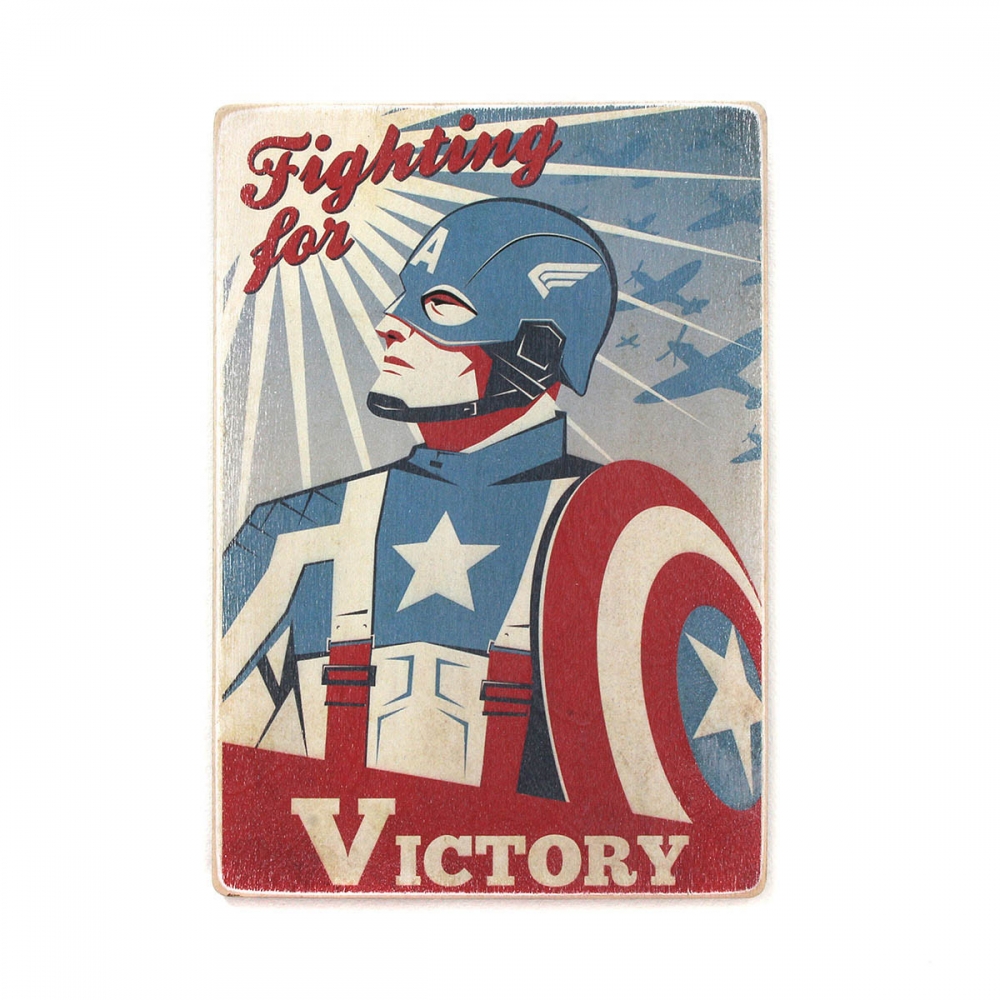 

Деревянный постер Супергерои Captain America. Капитан Америка. Победа А2