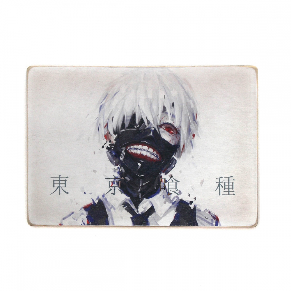 

Деревянный постер Мультфильмы Tokyo Ghoul. Токийский Гуль на белом фоне А1