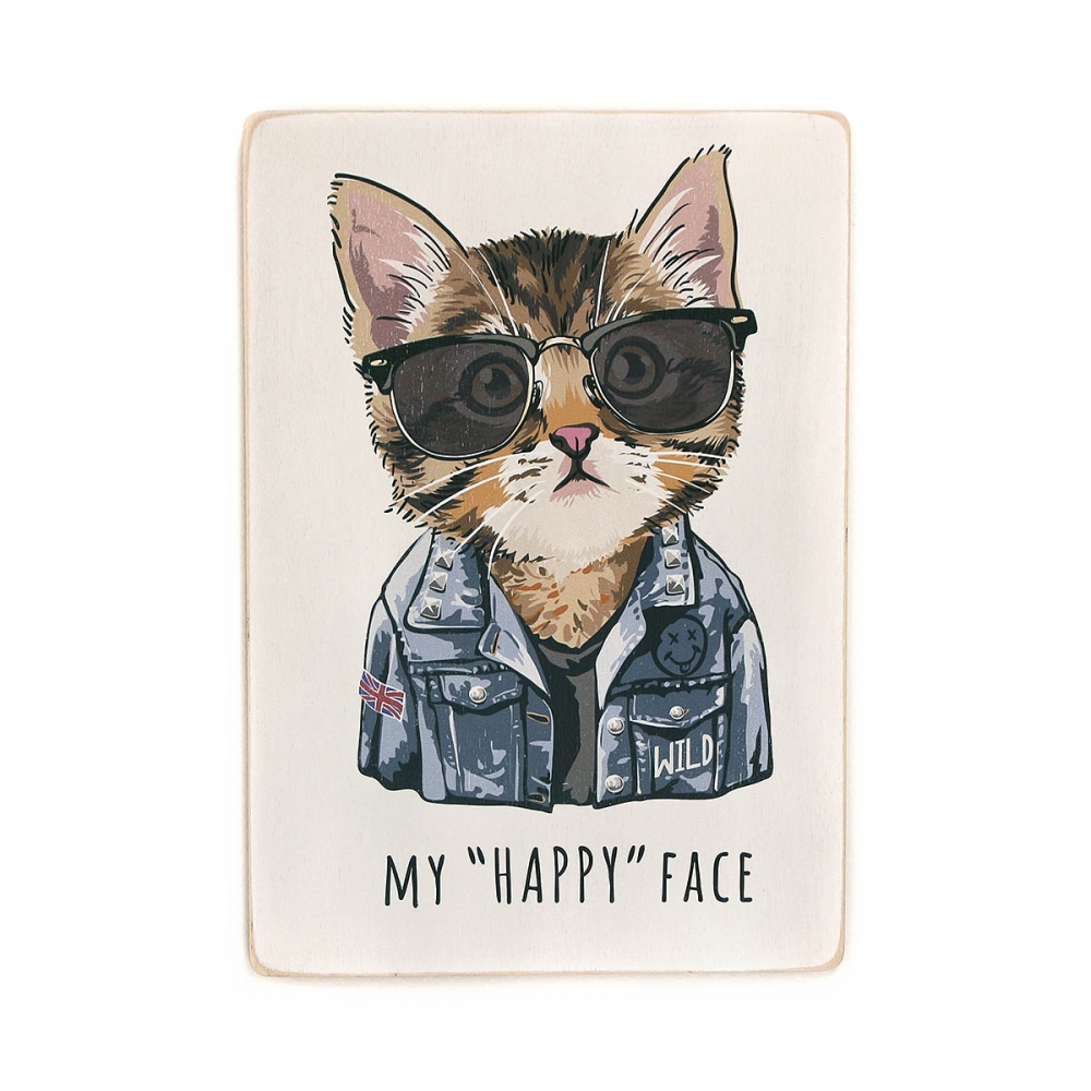 

Деревянный постер Мотивационные My happy face А1