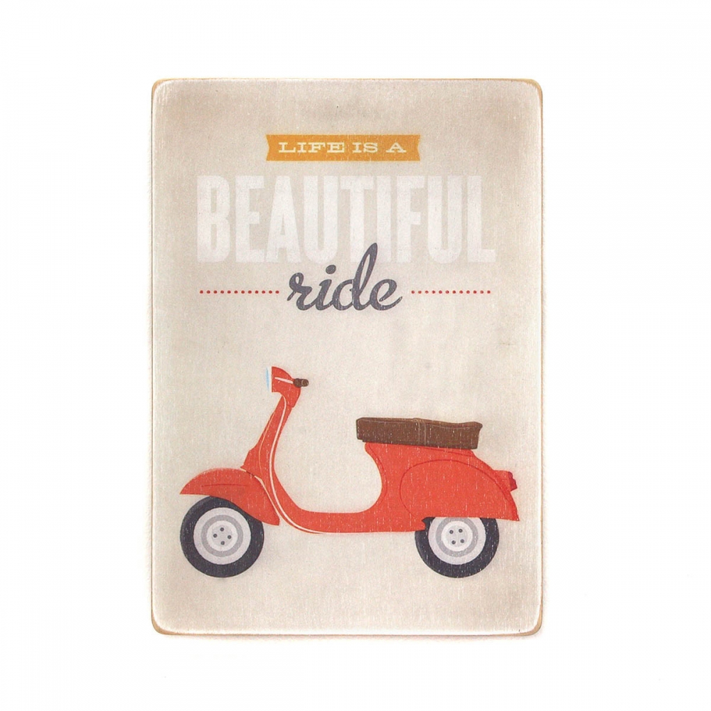 

Деревянный постер Мотоциклы Life is a beautiful ride. Art А1