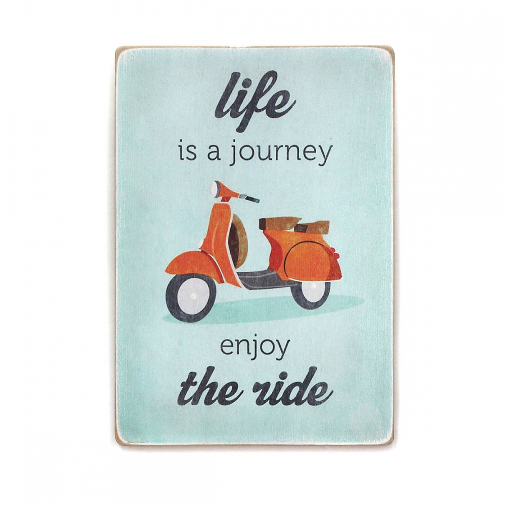

Деревянный постер Мотоциклы Life is a journey, enjoy the ride. Blue А2