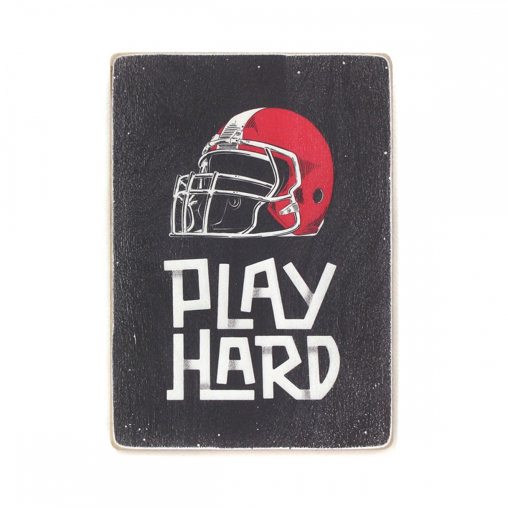 

Деревянный постер Мотивационные Play hard А1