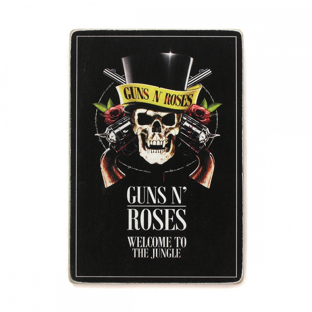 

Деревянный постер Музыка Guns N 'Roses. Welcome to jungle А2