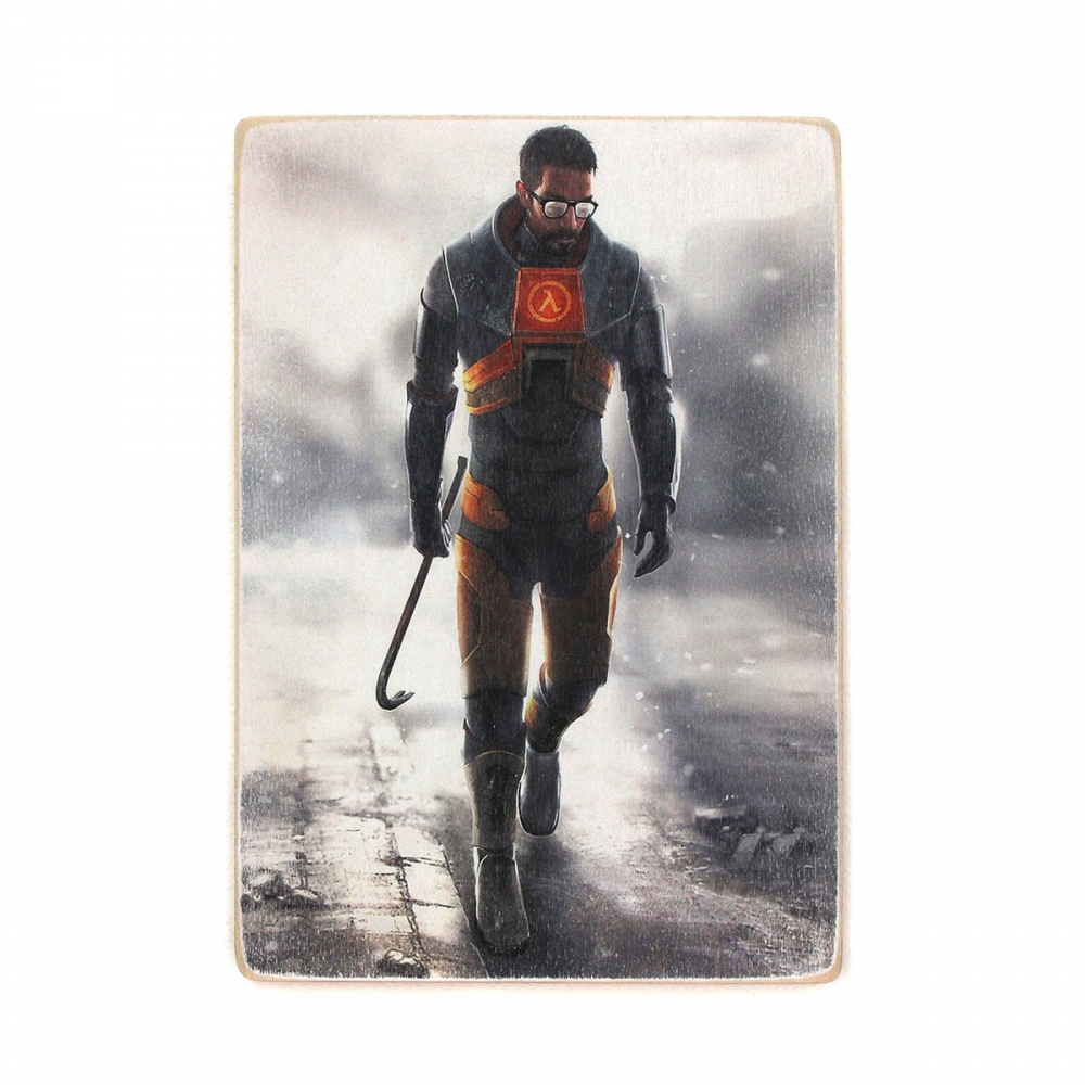 

Деревянный постер Видеоигры Half-Life. Халф лайф. Фриман идет А1