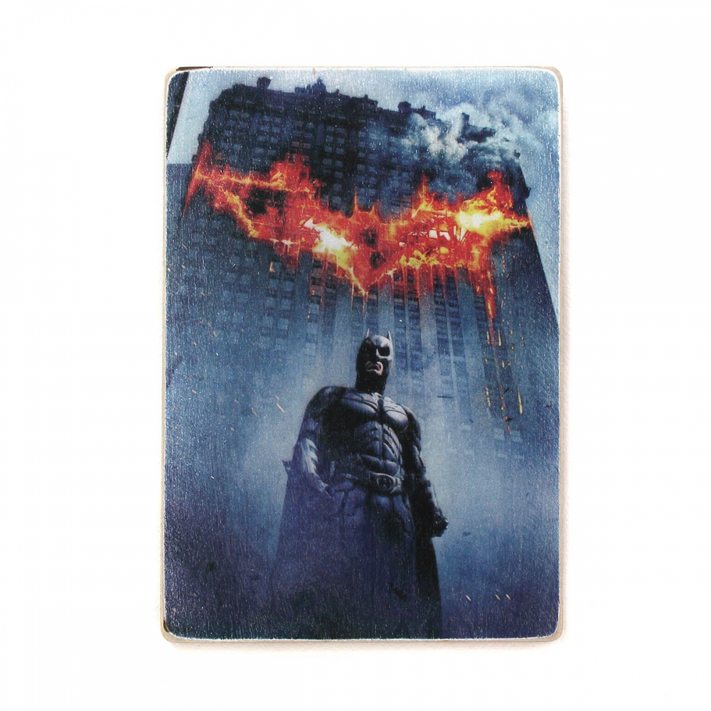 

Деревянный постер Супергерои Batman. Бэтмен. Логотип в огне А1