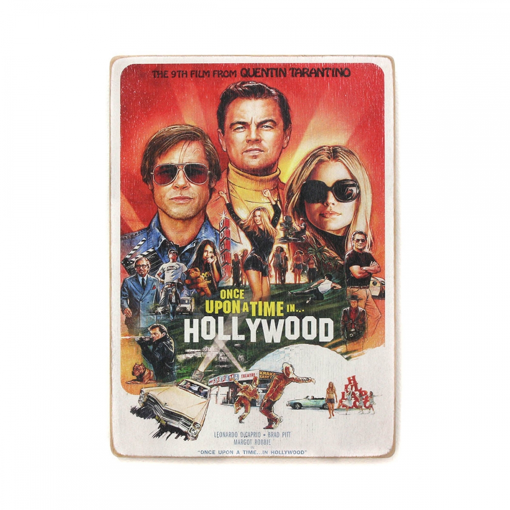 

Деревянный постер Фильмы и сериалы Once Upon A Time In Hollywood. Однажды в Голливуде. Все герои. Арт А2