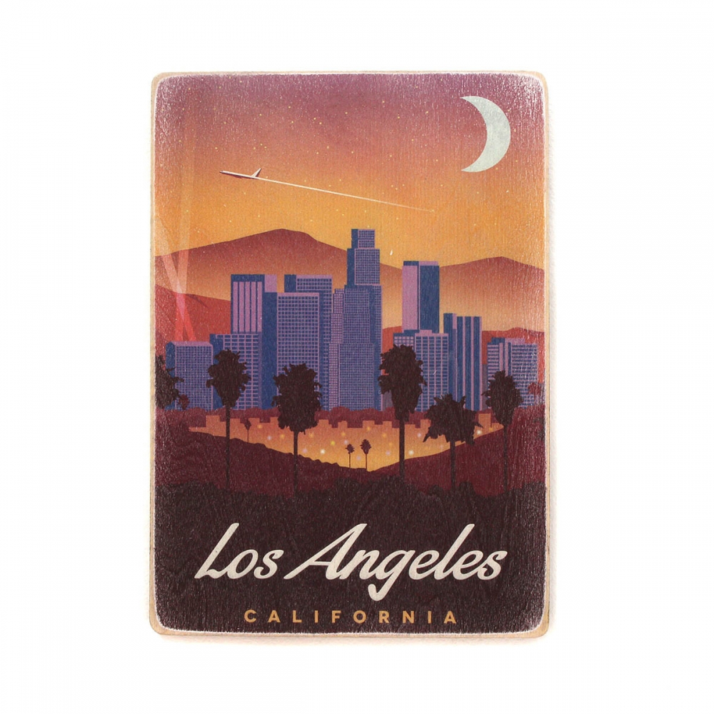 

Деревянный постер Города и страны Los Angeles. Лос-Анджелес. Луна. Арт А1
