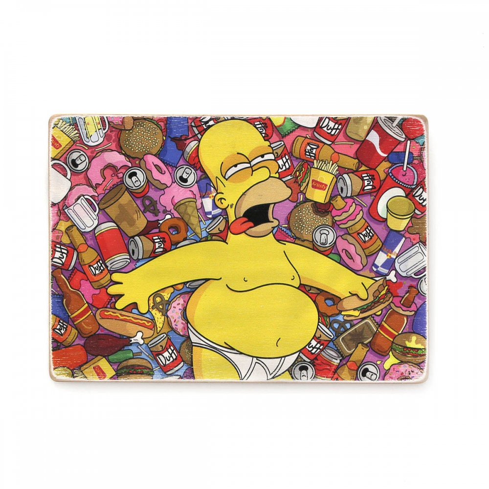 

Деревянный постер Мультфильмы The Simpsons. Гомер. Еда и пиво А2