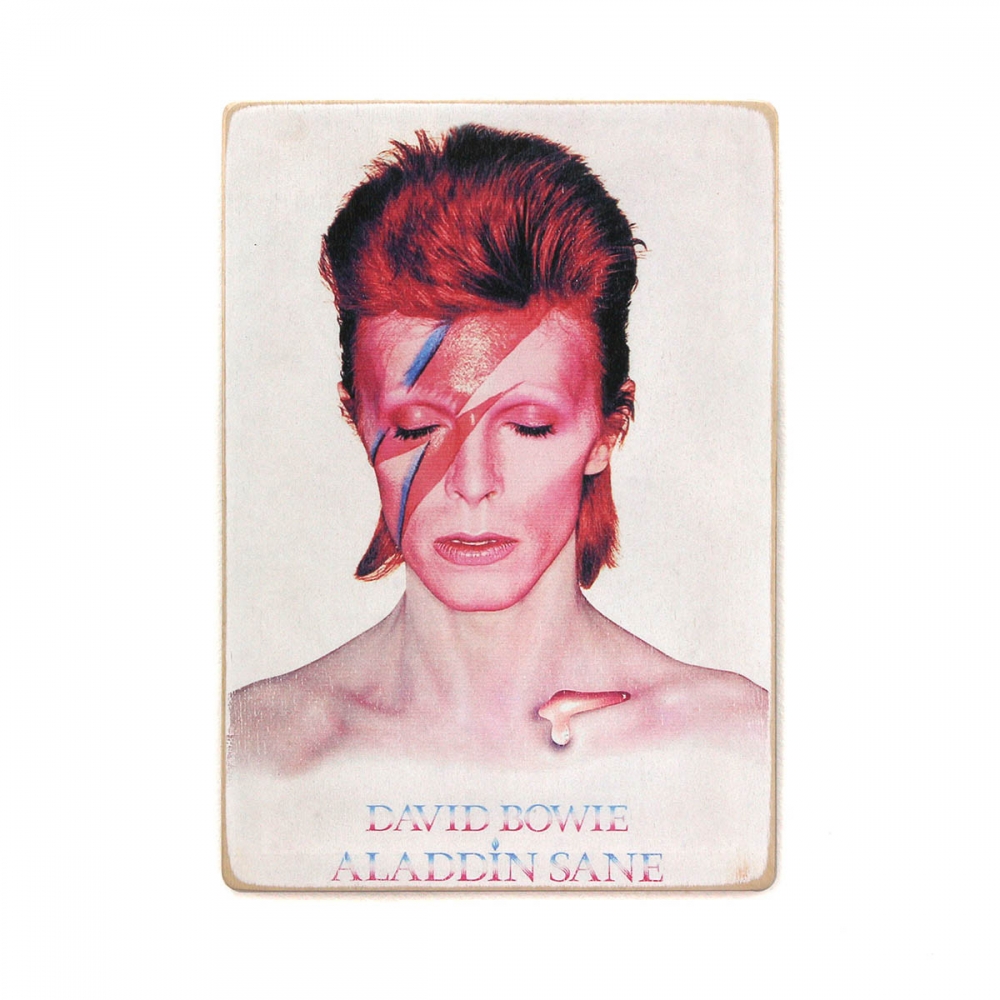

Деревянный постер Музыка David Bowie. Aladdin Sane А1