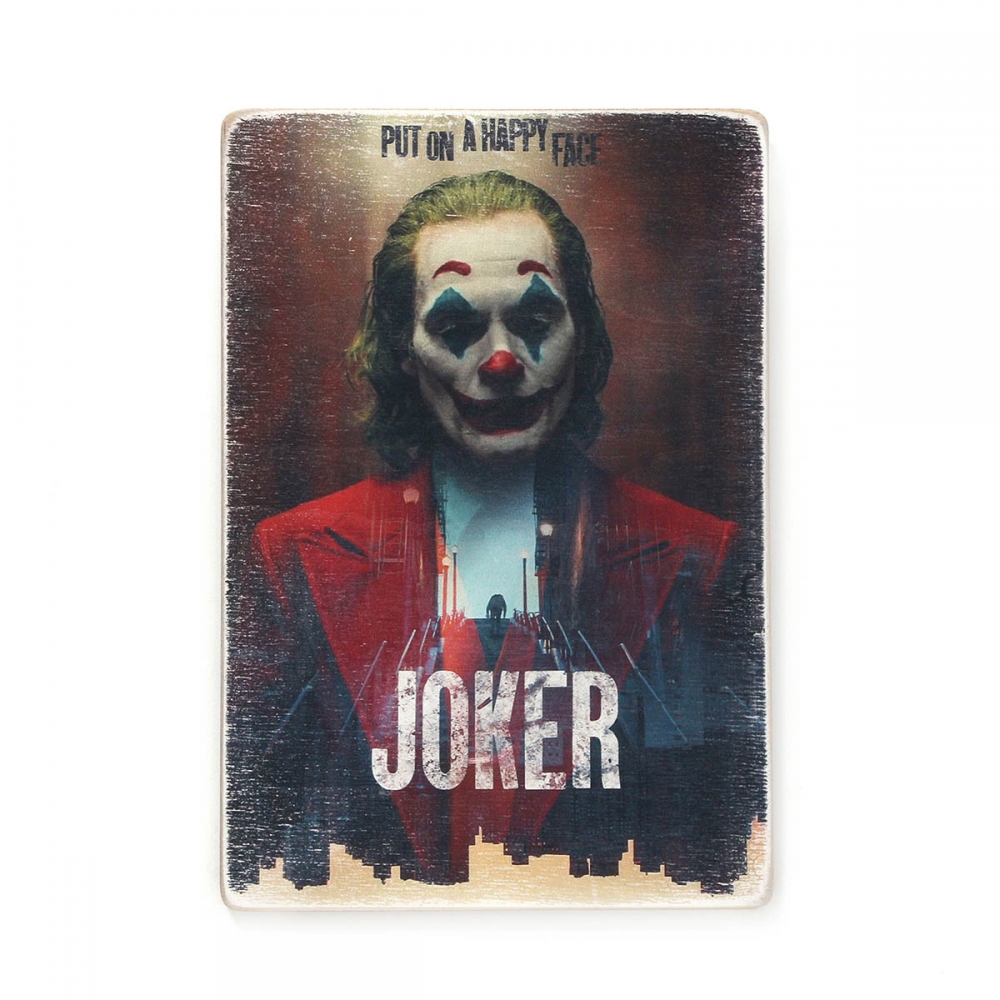 

Деревянный постер Супергерои Joker. Джокер. Сделай счастливое лицо А1