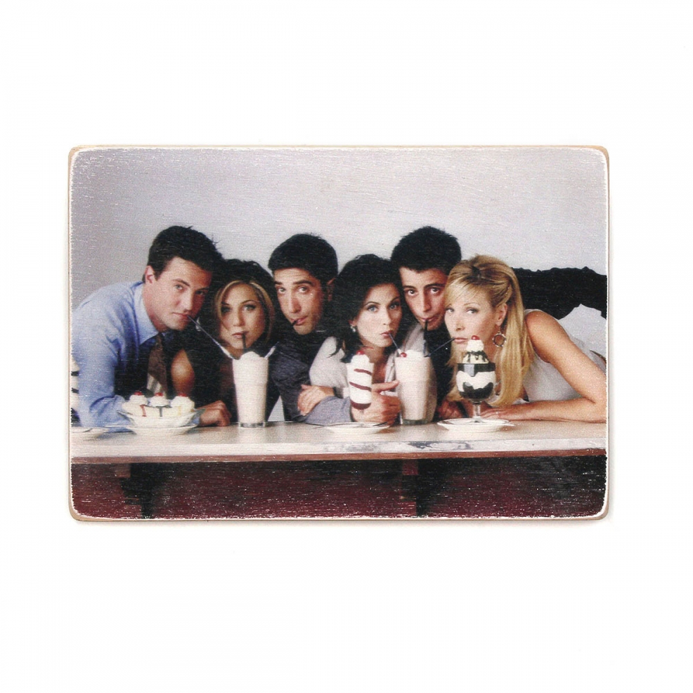 

Деревянный постер Фильмы и сериалы Friends. Друзья пьют коктейли А2