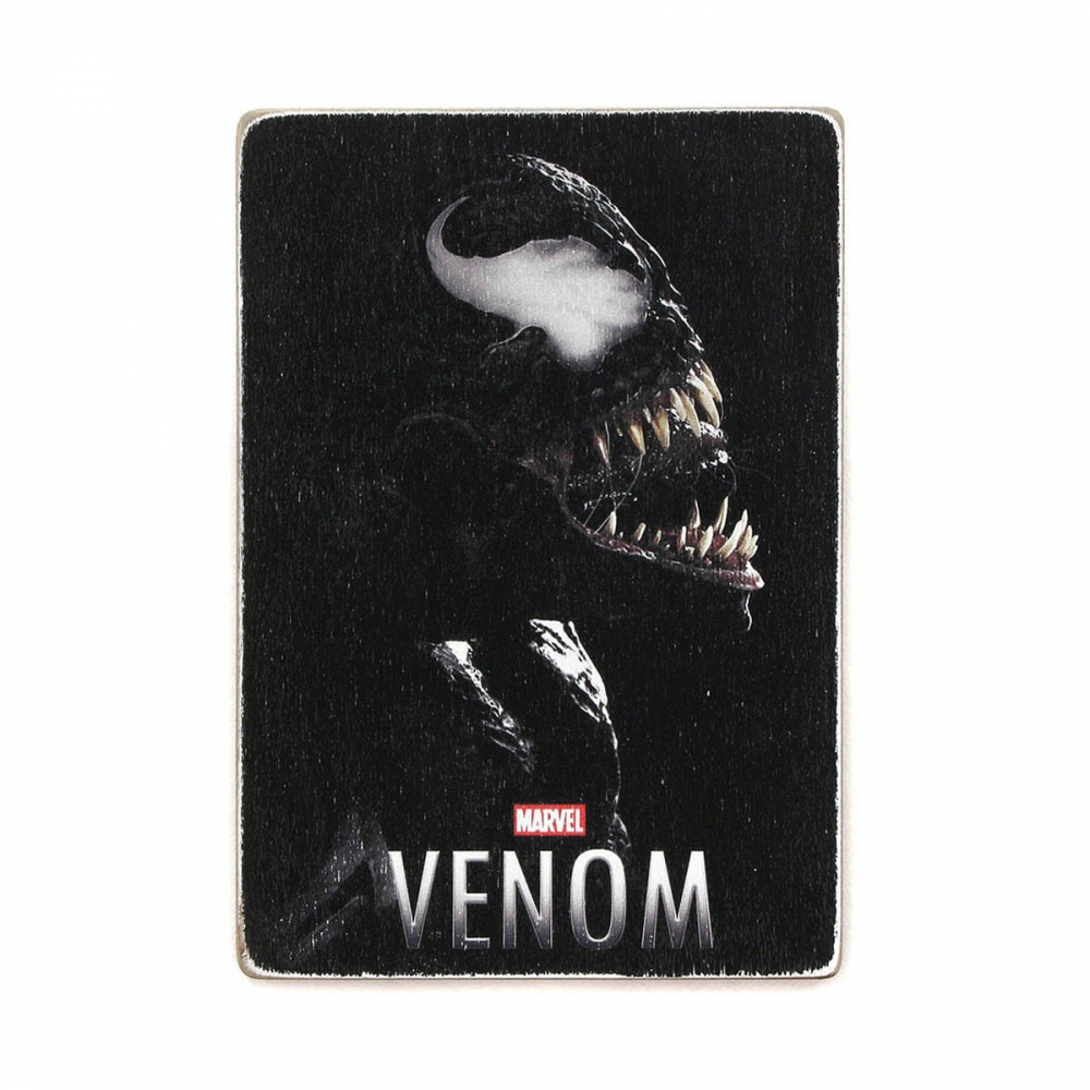 

Деревянный постер Супергерои Venom. Веном в профиль. Фильм А1